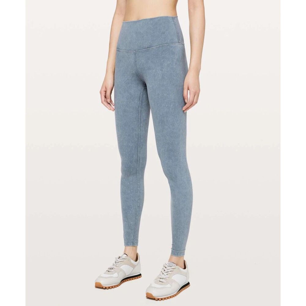 Lululemon Wunder Under High Rise Tight Sz 4 Leggings Luxtreme Washed Moon Blue